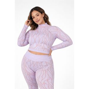 Fabletics Women Size Small Courtney Long Sleeve Lilac Workout Top Shirt Athletic